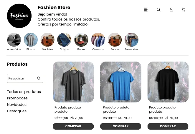 Modelo da loja virtual